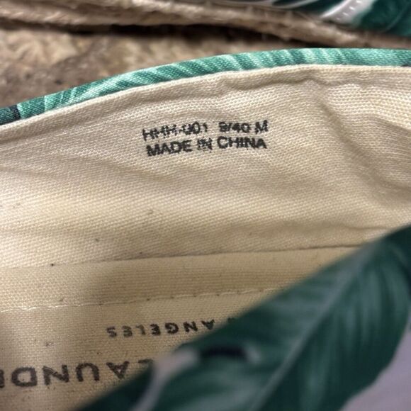 CHINESE Laundry Hayden Green Tropical Print Beaded Bug Espadrilles Shoes 9/40 - Picture 9 of 10